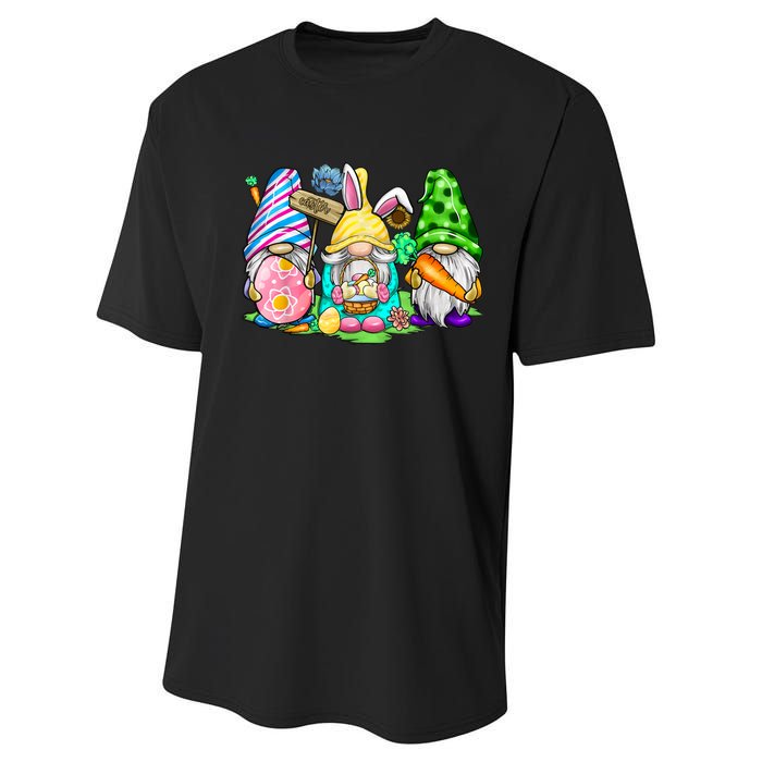 Easter Bunny Spring Gnome Easter Egg Hunting And Basket Gift Performance Sprint T-Shirt