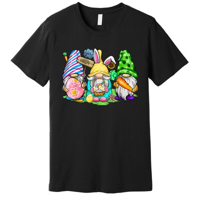 Easter Bunny Spring Gnome Easter Egg Hunting And Basket Gift Premium T-Shirt