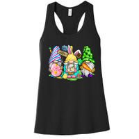 Easter Bunny Spring Gnome Easter Egg Hunting And Basket Gift Women's Racerback Tank