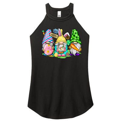 Easter Bunny Spring Gnome Easter Egg Hunting And Basket Gift Women's Perfect Tri Rocker Tank