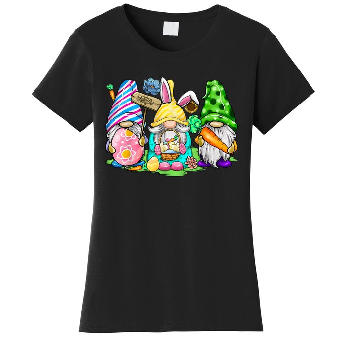 Easter Bunny Spring Gnome Easter Egg Hunting And Basket Gift Women's T-Shirt