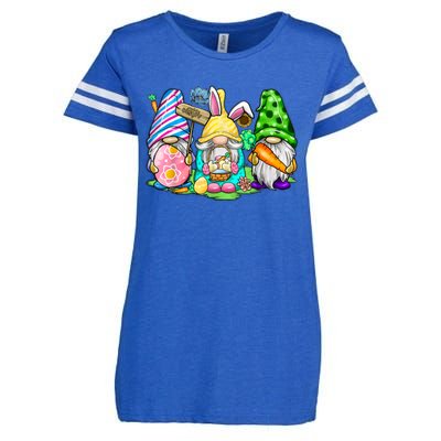 Easter Bunny Spring Gnome Easter Egg Hunting And Basket Gift Enza Ladies Jersey Football T-Shirt