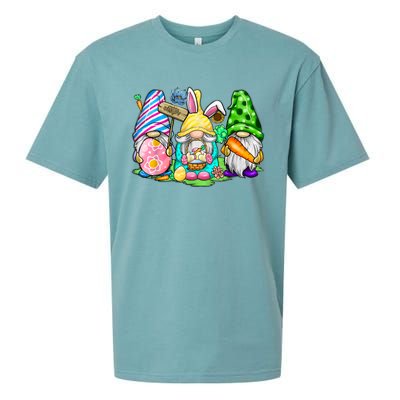 Easter Bunny Spring Gnome Easter Egg Hunting And Basket Gift Sueded Cloud Jersey T-Shirt