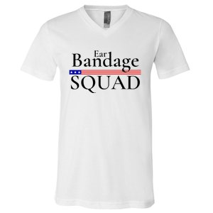 Ear Bandage Squad Patriotic Usa American V-Neck T-Shirt