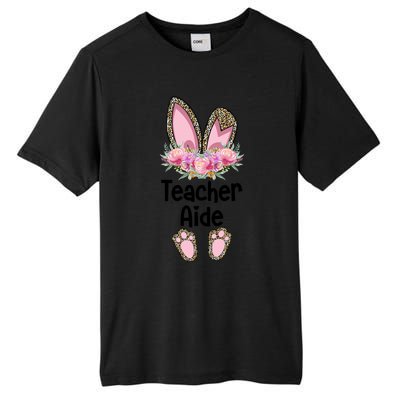 Easter Bunny School Teacher Leopard Teacher Aide Easter Gift Tall Fusion ChromaSoft Performance T-Shirt