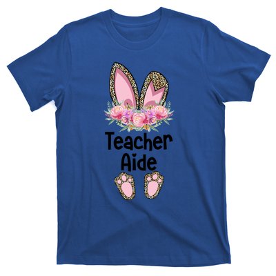 Easter Bunny School Teacher Leopard Teacher Aide Easter Gift T-Shirt