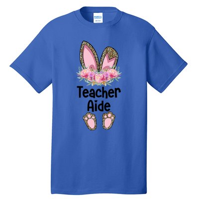 Easter Bunny School Teacher Leopard Teacher Aide Easter Gift Tall T-Shirt