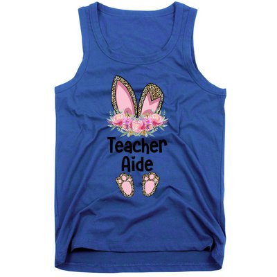 Easter Bunny School Teacher Leopard Teacher Aide Easter Gift Tank Top