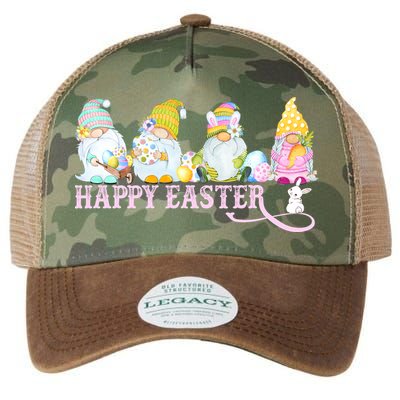 Easter Bunny Spring Gnome Easter Egg Hunting And Basket Legacy Tie Dye Trucker Hat
