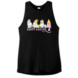 Easter Bunny Spring Gnome Easter Egg Hunting And Basket Ladies PosiCharge Tri-Blend Wicking Tank