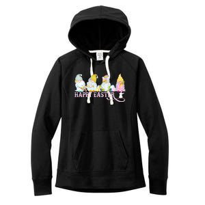 Easter Bunny Spring Gnome Easter Egg Hunting And Basket Women's Fleece Hoodie