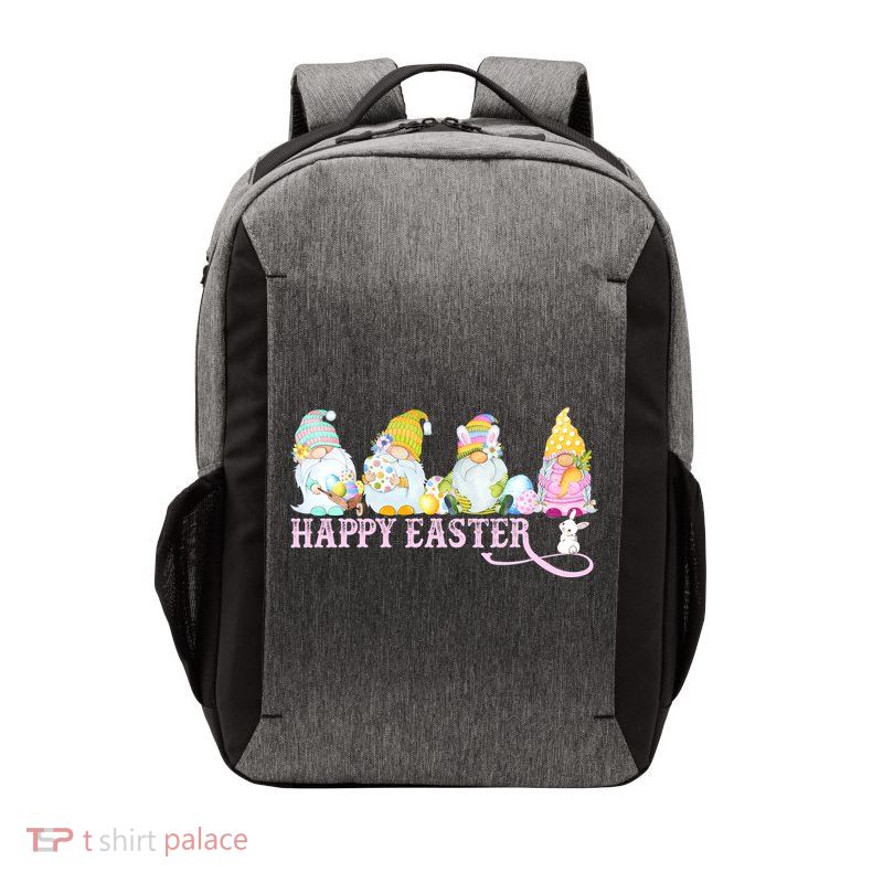 Easter Bunny Spring Gnome Easter Egg Hunting And Basket Vector Backpack
