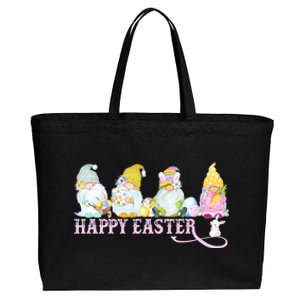 Easter Bunny Spring Gnome Easter Egg Hunting And Basket Cotton Canvas Jumbo Tote