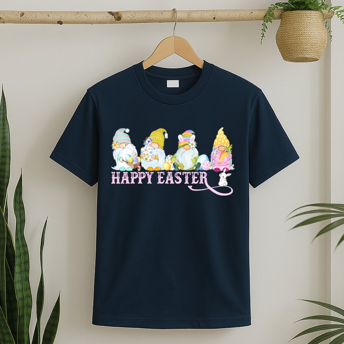 Easter Bunny Spring Gnome Easter Egg Hunting And Basket T-Shirt