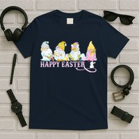 Easter Bunny Spring Gnome Easter Egg Hunting And Basket T-Shirt
