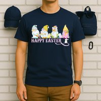 Easter Bunny Spring Gnome Easter Egg Hunting And Basket T-Shirt