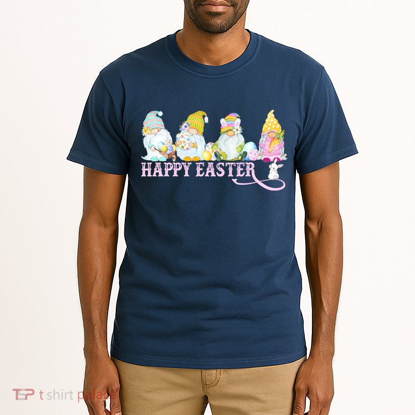 Easter Bunny Spring Gnome Easter Egg Hunting And Basket Tall T-Shirt
