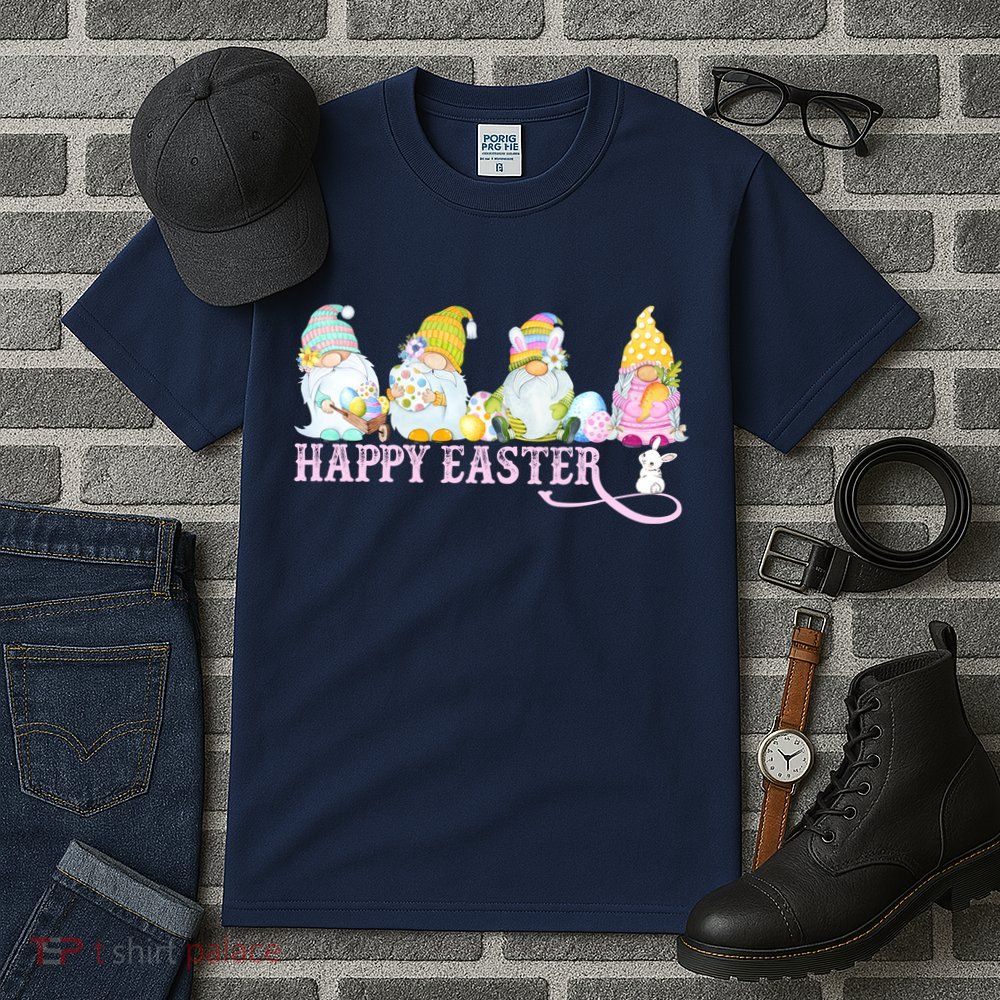 Easter Bunny Spring Gnome Easter Egg Hunting And Basket Tall T-Shirt