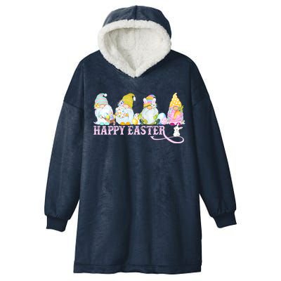 Easter Bunny Spring Gnome Easter Egg Hunting And Basket Hooded Wearable Blanket