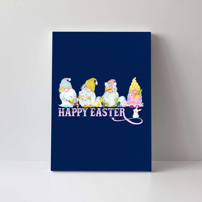 Easter Bunny Spring Gnome Easter Egg Hunting And Basket Canvas