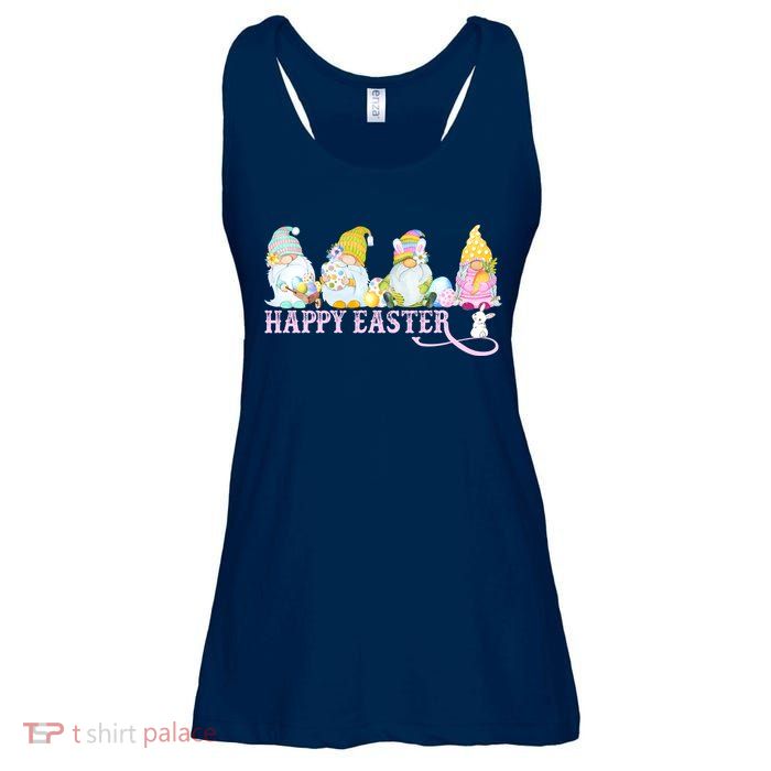 Easter Bunny Spring Gnome Easter Egg Hunting And Basket Ladies Essential Flowy Tank