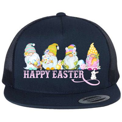 Easter Bunny Spring Gnome Easter Egg Hunting And Basket Flatbill Hat