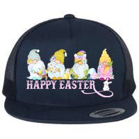Easter Bunny Spring Gnome Easter Egg Hunting And Basket Flat Bill Trucker Hat