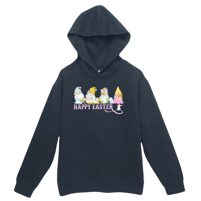 Easter Bunny Spring Gnome Easter Egg Hunting And Basket Urban Pullover Hoodie