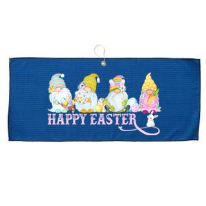 Easter Bunny Spring Gnome Easter Egg Hunting And Basket Large Microfiber Waffle Golf Towel