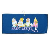 Easter Bunny Spring Gnome Easter Egg Hunting And Basket Large Microfiber Waffle Golf Towel