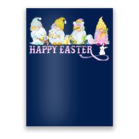 Easter Bunny Spring Gnome Easter Egg Hunting And Basket Poster