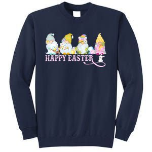 Easter Bunny Spring Gnome Easter Egg Hunting And Basket Tall Sweatshirt