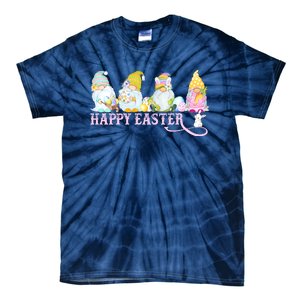 Easter Bunny Spring Gnome Easter Egg Hunting And Basket Tie-Dye T-Shirt