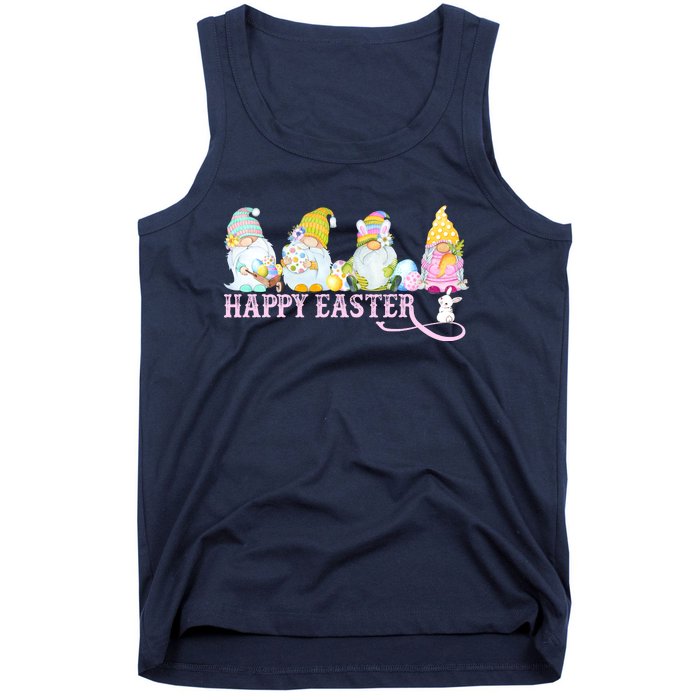 Easter Bunny Spring Gnome Easter Egg Hunting And Basket Tank Top