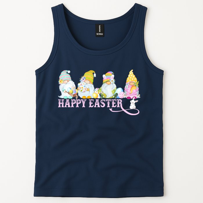 Easter Bunny Spring Gnome Easter Egg Hunting And Basket Tank Top