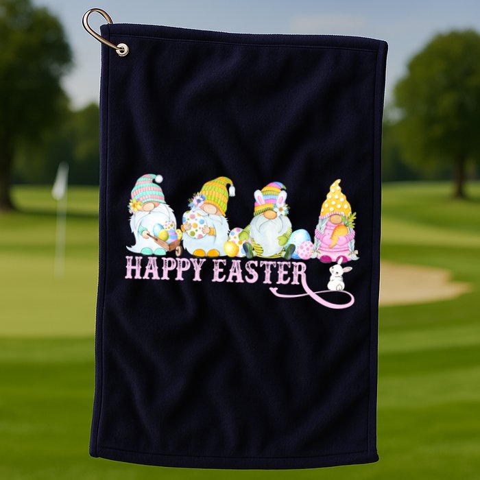 Easter Bunny Spring Gnome Easter Egg Hunting And Basket Golf Towel