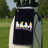 Easter Bunny Spring Gnome Easter Egg Hunting And Basket Golf Towel