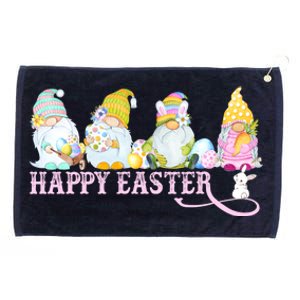 Easter Bunny Spring Gnome Easter Egg Hunting And Basket Grommeted Golf Towel