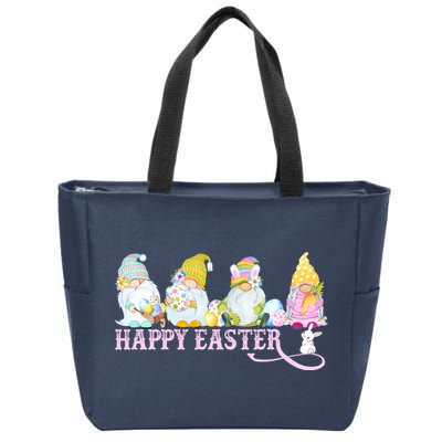 Easter Bunny Spring Gnome Easter Egg Hunting And Basket Zip Tote Bag