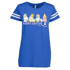 Easter Bunny Spring Gnome Easter Egg Hunting And Basket Enza Ladies Jersey Football T-Shirt