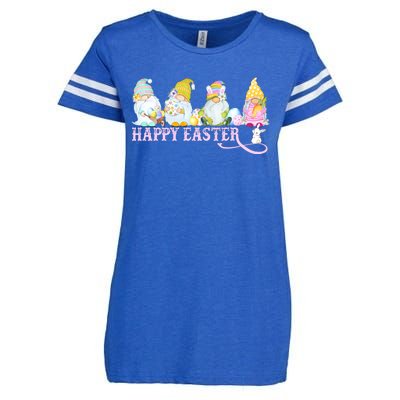 Easter Bunny Spring Gnome Easter Egg Hunting And Basket Enza Ladies Jersey Football T-Shirt