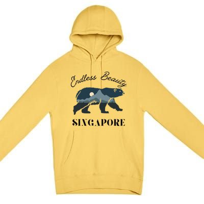 Endless Beauty Singapore Vacation Outfit Bear Singapore Premium Pullover Hoodie