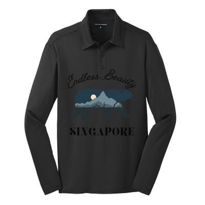 Endless Beauty Singapore Vacation Outfit Bear Singapore Silk Touch Performance Long Sleeve Polo