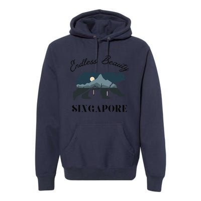 Endless Beauty Singapore Vacation Outfit Bear Singapore Premium Hoodie