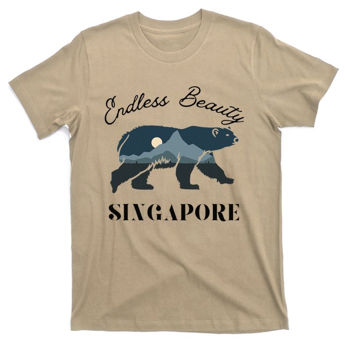 Endless Beauty Singapore Vacation Outfit Bear Singapore T-Shirt