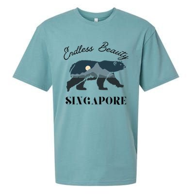 Endless Beauty Singapore Vacation Outfit Bear Singapore Sueded Cloud Jersey T-Shirt