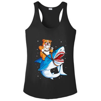 English Bulldog Shark Space Galaxy Jawsome Gift Ladies PosiCharge Competitor Racerback Tank