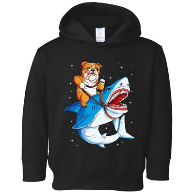 English Bulldog Shark Space Galaxy Jawsome Gift Toddler Hoodie