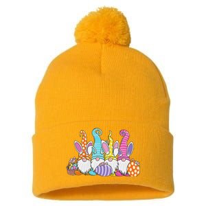 Easter Bunny Spring Gnome Easter Egg Hunting And Basket Pom Pom 12in Knit Beanie