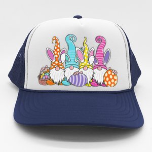 Easter Bunny Spring Gnome Easter Egg Hunting And Basket Trucker Hat